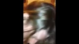 Blonde college hunny gives blowjob during first date