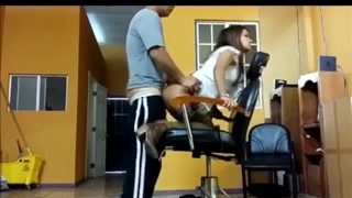 Maid Gets Creampied In A Barber Shop