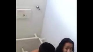 College Bathroom caught fucking